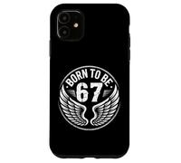 Born To Be 67 Vintage Wings Biker Emblem Retro Case for iPhone 11
