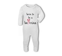 Born to be a Ballerina with Ballet Shoes - Baby Romper Suit, New Born