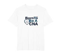 Born to Be A CNA: Healthcare Hero Heartbeat T-Shirt, Men's Big and Tall, White, 2X Tall