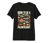 Born to Be A Paleontologist Dinosaur Fossil Lover Premium T-Shirt