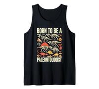 Born to Be A Paleontologist Dinosaur Fossil Lover Tank Top