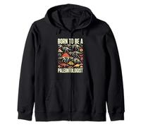 Born To Be A Paleontologist Dinosaur Fossil Lover Zip Hoodie