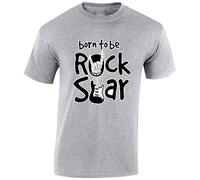 Born To Be a Rock Star Mens T-Shirt Music Guitar Rock n Roll Unisex Boys Girls Kids Gift Unisex Boys Girls Kids TShirt Printed Design Sport Grey - Youth X-Large (Age 12-13)