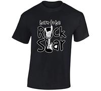 Born To Be a Rock Star Mens T-Shirt Music Guitar Rock n Roll Unisex Boys Girls Kids Gift Unisex Boys Girls Kids TShirt Printed Design Black - Youth X-Small (Age 3-4)