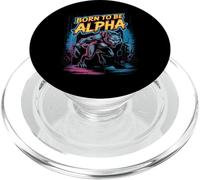Born To Be Alpha Strong Confident Powerful Werewolf Girl PopSockets PopGrip for MagSafe