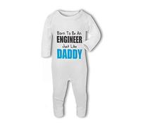 Born to be an Engineer Like Daddy/Mummy Pink/Blue - Baby Romper Suit, 0-3 Months