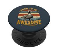 Born To Be Awesome Goose Stuff | Vintage Geese Retro Goose PopSockets Adhesive PopGrip