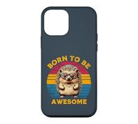 Born To Be Awesome Hedgehog Design | Sunset Retro Hedgehog Case for iPhone 12 mini