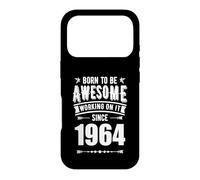 Born To Be Awesome Working On It Since 1964 Retro Birth Year Case for iPhone 17 Pro