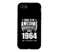 Born To Be Awesome Working On It Since 1964 Retro Birth Year Case for iPhone SE (2020) / 7/8