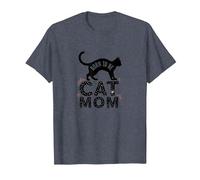 Born to Be Cat Mom: Feline Lover Pride T-Shirt, Men, Heather Blue, M