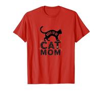 Born to Be Cat Mom: Feline Lover Pride T-Shirt, Men, Red, M