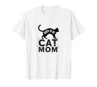 Born to Be Cat Mom: Feline Lover Pride T-Shirt, Men, White, XXL