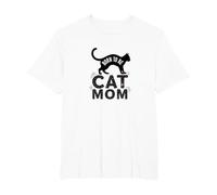 Born to Be Cat Mom: Feline Lover Pride T-Shirt, Men's Big and Tall, White, 5X Tall