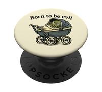 Born To Be Evil, Funny Lovecraftian Baby Cthulhu Kids PopSockets Adhesive PopGrip