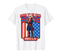 Born to Be Free Since 1776 American Independence T-Shirt