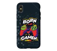 Born to Be Gamer Controller Retro Gaming Graphic Case for iPhone X/XS