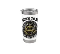Born to Be Grumpy Rocker Style Mechanic Hilarious Frog Stainless Steel Insulated Tumbler