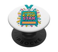 Born To Be K-Pop Star Forced To Be Manager Funny Music Dream PopSockets Adhesive PopGrip