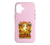 Born to Be Magical Summer Vibes Pineapple Unicorn Case for iPhone 16