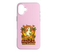Born to Be Magical Summer Vibes Pineapple Unicorn Case for iPhone 16 Plus