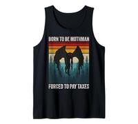 Born to Be Mothman Forced to Pay Taxes Retro Cryptozoology Tank Top