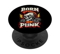 Born to Be Punk - Vintage Punk Rock Rebel PopSockets Adhesive PopGrip