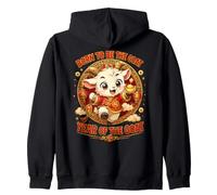 Born To Be The Goat Lunar New Year Lucky Design Zip Hoodie
