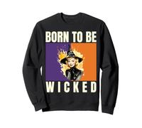 Born To Be Wicked Retro Blonde Witch Halloween Sweatshirt