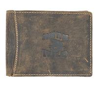 Born to be Wild Men's natural strong genuine leather wallet with a shark
