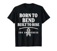 Born to Bend Built to Rise Zebra Ribbon EDS Awareness Design T-Shirt