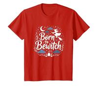 Born to Bewitch: Enchanting Witch Magic for Starry Nights T-Shirt, Kids, Red, 3 Years