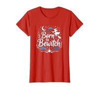 Born to Bewitch: Enchanting Witch Magic for Starry Nights T-Shirt, Women, Red, 3XL