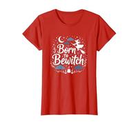 Born to Bewitch: Enchanting Witch Magic for Starry Nights T-Shirt, Women, Red, XL