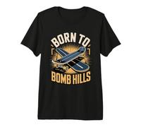 Born to Bomb Hills Skateboard Skateboarding Skater Premium T-Shirt
