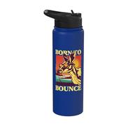 Born to Bounce Kangaroo Funny Australia Day Australian Retro Stainless Steel Insulated Water Bottle