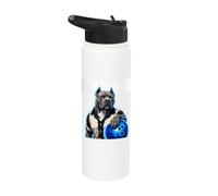 Born to Bowl Pitbull Dog Bowler Luminous Ball Stainless Steel Insulated Water Bottle