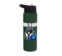 Born to Bowl Pitbull Dog Bowler Luminous Ball Stainless Steel Insulated Water Bottle