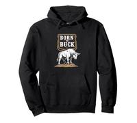 Born To Buck Bull Rider Rodeo Western Cowboy Pullover Hoodie