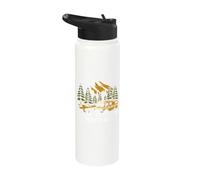 Born to Camp Forced to Work Camping Stainless Steel Insulated Water Bottle