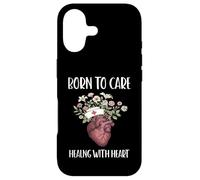 BORN TO CARE HEALING WITH HEART Nurse life healthcare Case for iPhone 17
