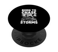 Born To Chase Storms Storm Chaser Vehicle Tornado PopSockets Adhesive PopGrip
