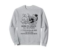 Born To Create AI Is A Fuck Meme Sweatshirt