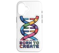 BORN TO CREATE DNA Crayon Helix Science Maker Case for iPhone 16