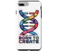 BORN TO CREATE DNA Crayon Helix Science Maker Case for iPhone 7 Plus/8 Plus