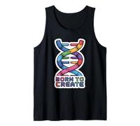 Born to Create DNA Crayon Helix Science Maker Tank Top