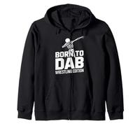 Born To Dab Wrestling Edition Skeleton Zip Hoodie