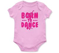 Born to Dance Babygrow Future Ballet Dancer Babies Boy Girl Dancing Baby Vest, 3-6 Months, Light Pink