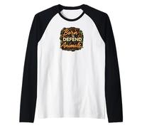 Born to Defend Animals Nature Animal Rights Advocate Raglan Baseball Tee