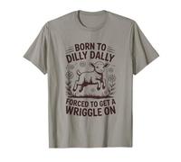 Born to Dilly Dally Cottage Core Lamb with Whimsical Quote T-Shirt
